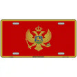 Montenegro Flag Metal Novelty License Plate 12" x 6" (LP)