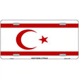 Northern Cyprus Flag Metal Novelty License Plate 12" x 6" (LP)