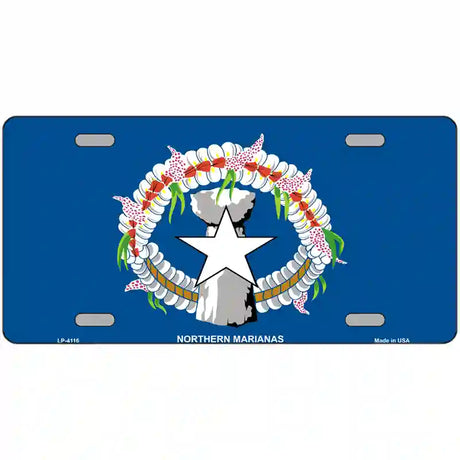 Northern Marianas Flag Metal Novelty License Plate 12" x 6" (LP)