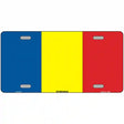 Romania Flag Metal Novelty License Plate 12" x 6" (LP)