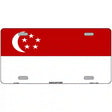 Singapore Flag Metal Novelty License Plate 12" x 6" (LP)