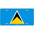 St Lucia Flag Metal Novelty License Plate 12" x 6" (LP)