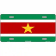 Suriname Flag Metal Novelty License Plate 12" x 6" (LP)