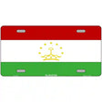 Tajikistan Flag Metal Novelty License Plate 12" x 6" (LP)