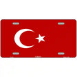 Turkey Flag Metal Novelty License Plate 12" x 6" (LP)