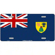 Turks And Caicos Flag Metal Novelty License Plate 12" x 6" (LP)