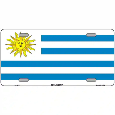 Uruguay Flag Metal Novelty License Plate 12" x 6" (LP)