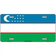 Uzbe Kistan Flag Metal Novelty License Plate 12" x 6" (LP)