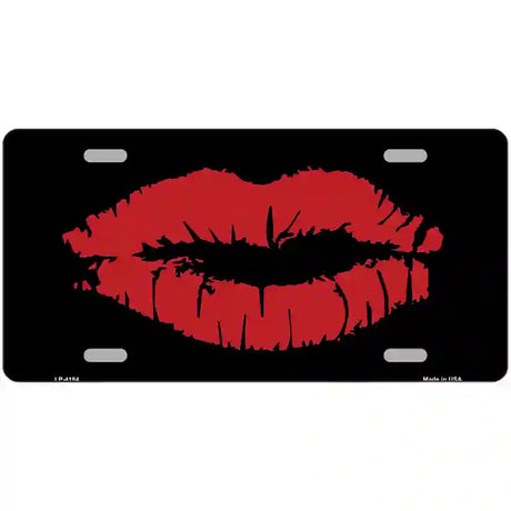 Full Red Lips Metal Novelty License Plate 12" x 6" (LP)