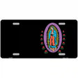 Virgin Mary Black Metal Novelty License Plate 12" x 6" (LP)