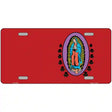 Virgin Mary Red Metal Novelty License Plate 12" x 6" (LP)