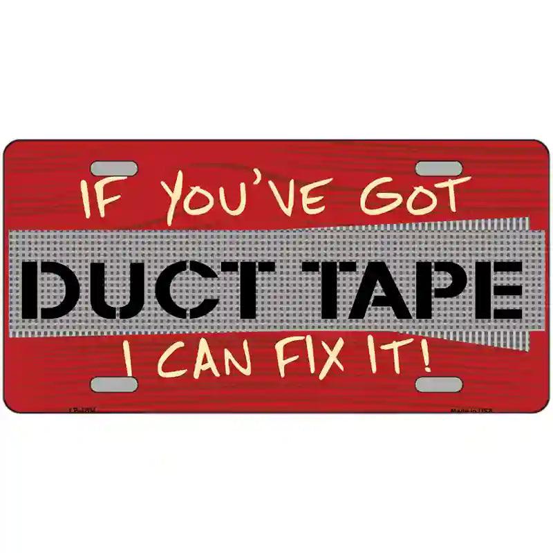 Duct Tape Metal Novelty License Plate 12" x 6" (LP)