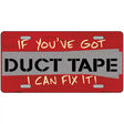 Duct Tape Metal Novelty License Plate 12" x 6" (LP)