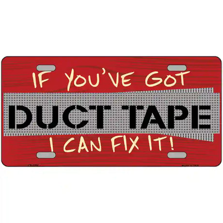 Duct Tape Metal Novelty License Plate 12" x 6" (LP)