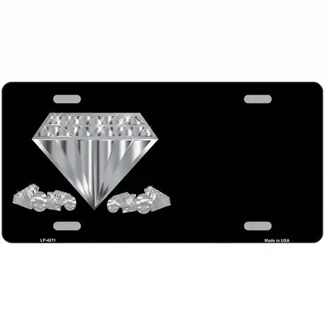 Diamonds Offset Metal Novelty License Plate 12" x 6" (LP)