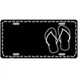 Flip Flops Offset Metal Novelty License Plate 12" x 6" (LP)