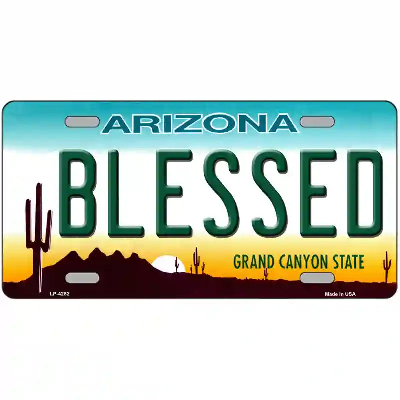 Blessed Arizona Novelty Metal License Plate 12" x 6" (LP)