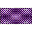 Purple White Quatrefoil Metal Novelty License Plate 12" x 6" (LP)