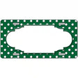 Scallop Green White Polka Dot Metal Novelty License Plate 12" x 6" (LP)