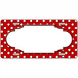 Scallop Red White Polka Dot Metal Novelty License Plate 12" x 6" (LP)