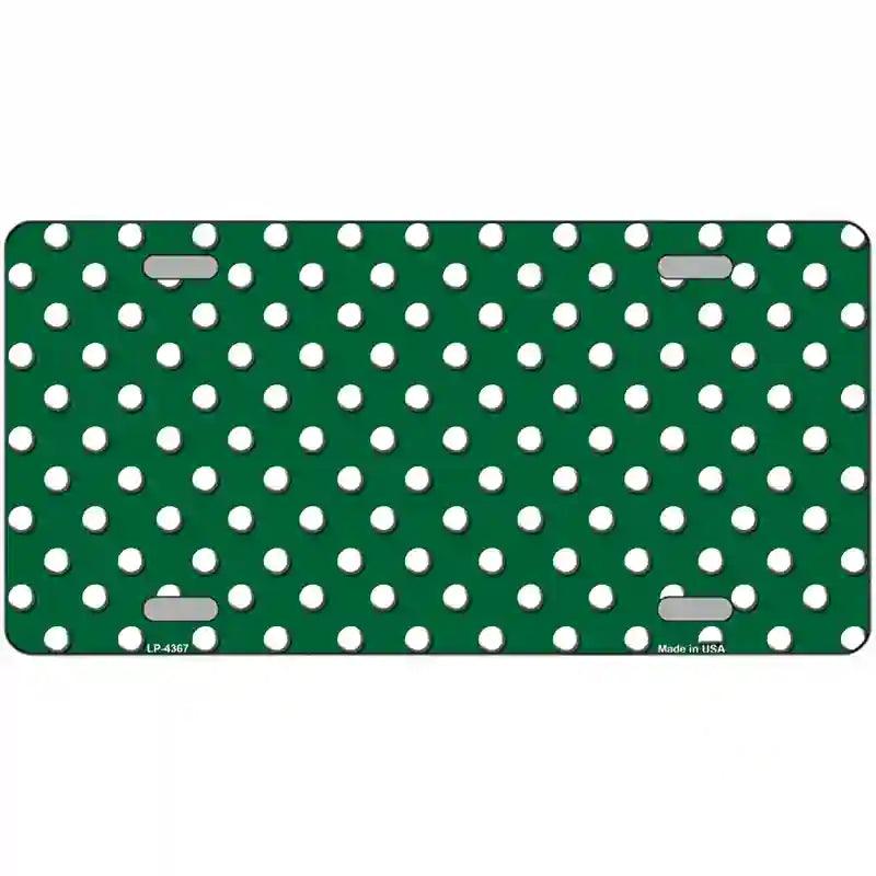 Green White Polka Dot Metal Novelty License Plate LP-4367 12" x 6" (LP)