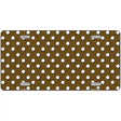 Brown White Polka Dot Metal Novelty License Plate LP-4374 12" x 6" (LP)