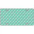 Mint White Polka Dot Metal Novelty License Plate LP-4379 12" x 6" (LP)