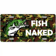 Fish Naked Metal Novelty License Plate 12" x 6" (LP)