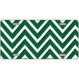 Green White Chevron Metal Novelty License Plate LP-4469 12" x 6" (LP)