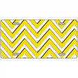 Yellow White Chevron Metal Novelty License Plate LP-4471 12" x 6" (LP)