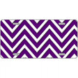 Purple White Chevron Metal Novelty License Plate LP-4475 12" x 6" (LP)