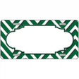 Green White Chevron Center Scallop Metal Novelty License Plate 12" x 6" (LP)