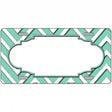 Mint White Chevron Center Scallop Metal Novelty License Plate 12" x 6" (LP)