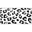 White Black Cheetah Metal Novelty License Plate 12" x 6" (LP)