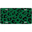 Green Black Cheetah Metal Novelty License Plate 12" x 6" (LP)