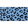 Light Blue Black Cheetah Metal Novelty License Plate 12" x 6" (LP)