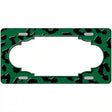 Green Black Cheetah Scallop Metal Novelty License Plate 12" x 6" (LP)