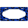 Blue Black Cheetah Scallop Metal Novelty License Plate 12" x 6" (LP)