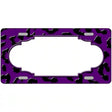 Purple Black Cheetah Scallop Metal Novelty License Plate 12" x 6" (LP)