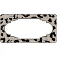 Tan Black Cheetah Scallop Metal Novelty License Plate 12" x 6" (LP)