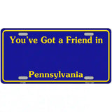 Pennsylvania Blue Blank Novelty Metal License Plate 12" x 6" (LP)