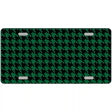 Green Black Houndstooth Metal Novelty License Plate 12" x 6" (LP)