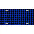 Blue Black Houndstooth Metal Novelty License Plate 12" x 6" (LP)