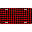 Red Black Houndstooth Metal Novelty License Plate 12" x 6" (LP)