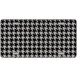 Grey Black Houndstooth Metal Novelty License Plate 12" x 6" (LP)