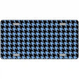 Light Blue Black Houndstooth Metal Novelty License Plate 12" x 6" (LP)