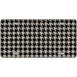 Tan Black Houndstooth Metal Novelty License Plate 12" x 6" (LP)