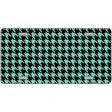 Mint Black Houndstooth Metal Novelty License Plate 12" x 6" (LP)