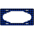 Blue Black Houndstooth Scallop Center Metal Novelty License Plate 12" x 6" (LP)