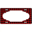 Red Black Houndstooth Scallop Center Metal Novelty License Plate 12" x 6" (LP)